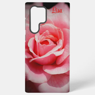 Coque Samsung Galaxy Étui Samsung fleur de rose rose personnalisé 