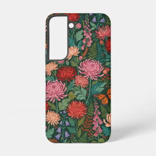 Coque Samsung Galaxy Étui Samsung Fleurs Abstraites de Style Cottagecor