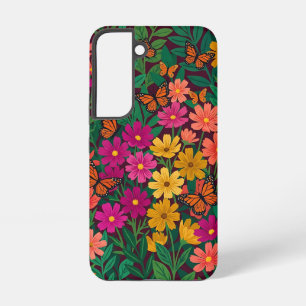 Coque Samsung Galaxy Étui Samsung Fleurs Papillons Bohème Abstraites