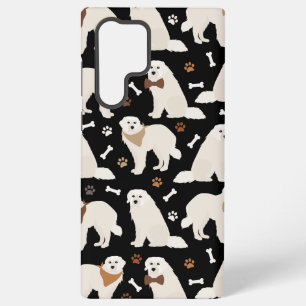 Coque Samsung Galaxy Étui Samsung Galaxy Great Pyrenees Paws and Bones