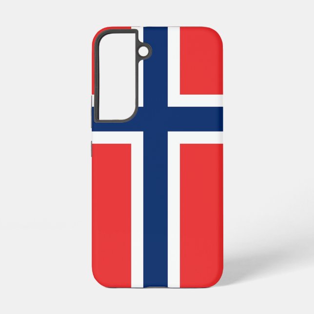 Coque Samsung Galaxy Étui Samsung Galaxy S22 Drapeau de la Norvège (Verso)