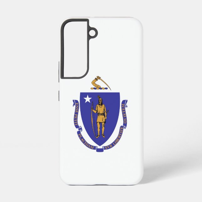 Coque Samsung Galaxy Étui Samsung Galaxy S22 Drapeau du Massachusetts (Verso)