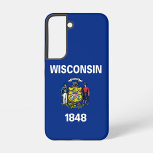 Coque Samsung Galaxy Étui Samsung Galaxy S22 Drapeau du Wisconsin