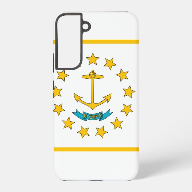 Coque Samsung Galaxy Étui Samsung Galaxy S22 Plus Drapeau de Rhode Isla (Verso)
