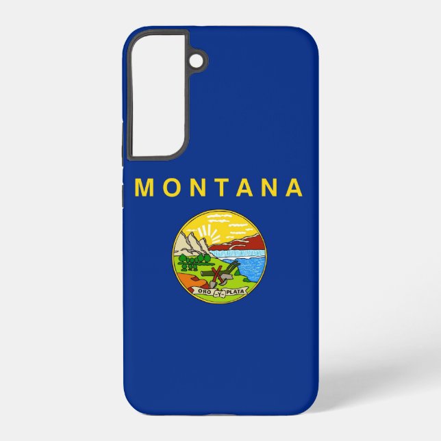 Coque Samsung Galaxy Étui Samsung Galaxy S22 Plus Drapeau du Montana (Verso)