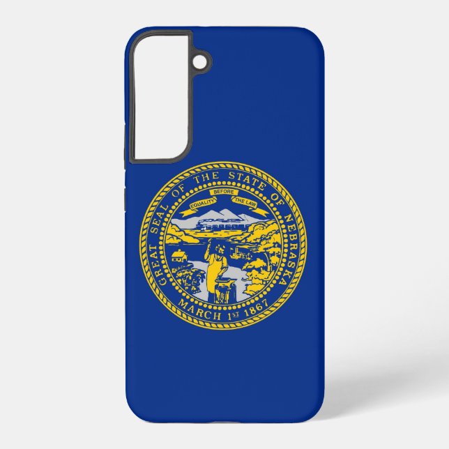 Coque Samsung Galaxy Étui Samsung Galaxy S22 Plus Drapeau du Nebraska (Verso)