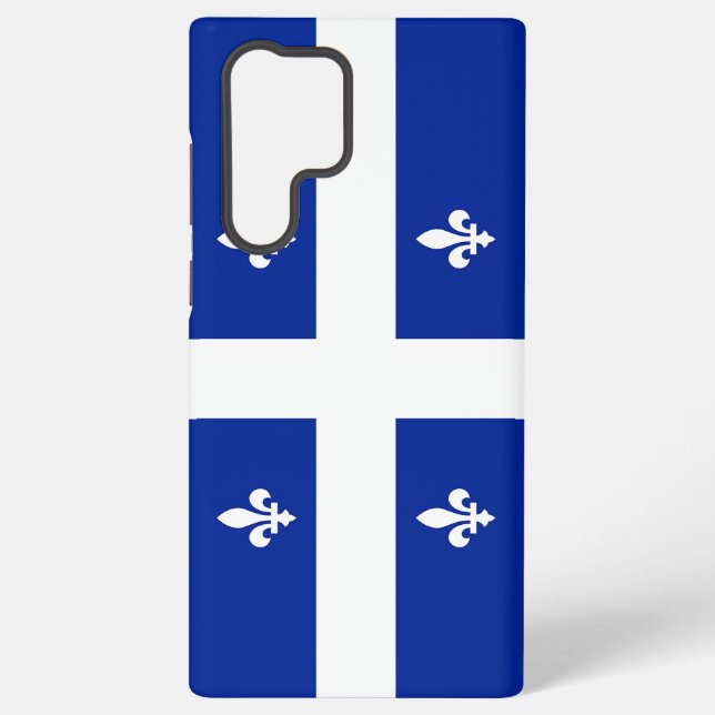 Coque Samsung Galaxy Étui Samsung Galaxy S22 Ultra avec drapeau du Québ (Verso)