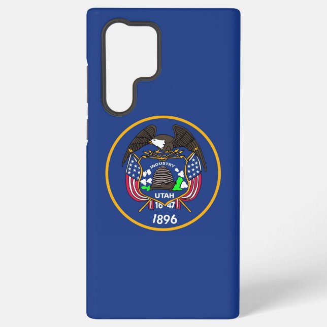 Coque Samsung Galaxy Étui Samsung Galaxy S22 Ultra drapeau de l'Utah (Verso)