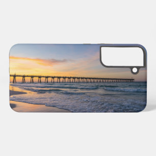 Coque Samsung Galaxy Étui Samsung Lever de soleil sur la jetée de Pensa
