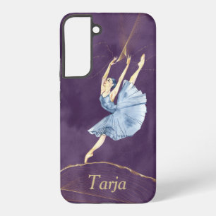 Coque Samsung Galaxy Étui Samsung S22 avec fond violet ballerine