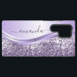 Coque Samsung Galaxy Étui téléphone pailleté calligraphie manuscrite la<br><div class="desc">Ce design peut être personnalisé dans la zone prévue en changeant la photo et/ou le texte. Ou il peut être personnalisé en cliquant sur Personnaliser ce modèle, puis en choisissant l'option cliquer pour personnaliser davantage et supprimer ou changer la couleur de l'arrière-plan, ajouter du texte, changer la couleur ou le...</div>