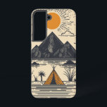 Coque Samsung Galaxy Étui téléphonique Twin Peaks Sunrise<br><div class="desc">Les deux pics reflètent un lever de soleil radiant dans ce design symétrique avec des textures vintages et une beauté tranquille.</div>