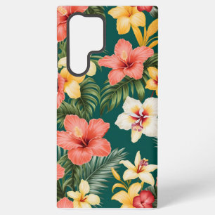 Coque Samsung Galaxy Étui Tropical Hibiscus pour Samsung S22 Ultra