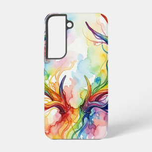 Coque Samsung Galaxy Étuis Samsung Arc-en-ciel de Bois de Cerf Abstrait