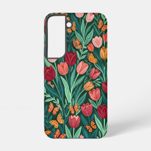 Coque Samsung Galaxy Étuis Samsung Fleurs Abstraites Papillons