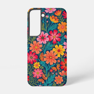 Coque Samsung Galaxy Étuis Samsung Fleurs Cosmiques Scandinaves Abstrai