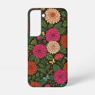 Coque Samsung Galaxy Étuis Samsung Fleurs de Dahlia Indiennes Abstraite