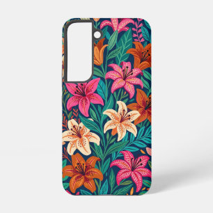 Coque Samsung Galaxy Étuis Samsung Fleurs de Lys Abstraites Papillons