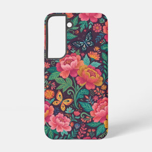 Coque Samsung Galaxy Étuis Samsung Fleurs de Peuple Papillons Abstraits