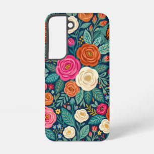 Coque Samsung Galaxy Étuis Samsung Fleurs Papillons Abstraits