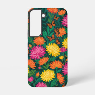 Coque Samsung Galaxy Étuis Samsung Fleurs Papillons Mexicains Abstraits