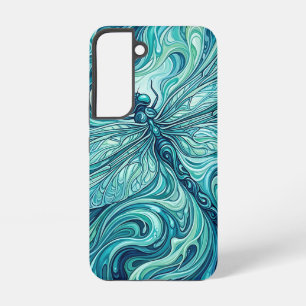 Coque Samsung Galaxy Étuis Samsung Ocean Blue Ailes de Libellule Abstra
