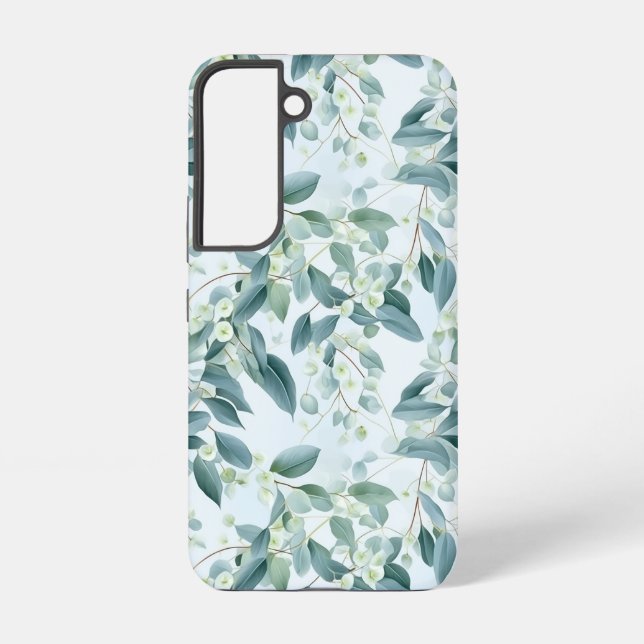 Coque Samsung Galaxy Eucalyptus Vert Sage Doux Aquarelle (Verso)