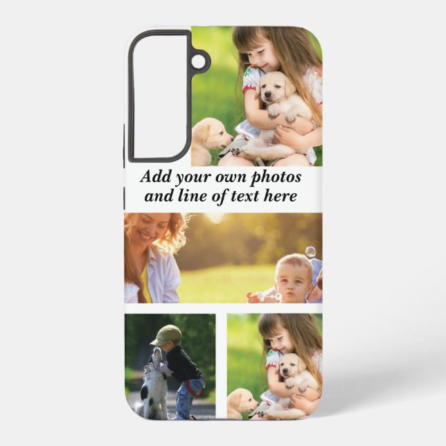 Coque Samsung Galaxy Faites votre propre collage photo et texte (Verso)