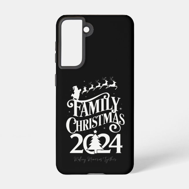 Coque Samsung Galaxy Famille Noël 2024 Souvenirs ensemble assortis (Verso)