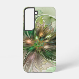 Coque Samsung Galaxy Fantaisie Abstraite Moderne Fleur Fractale Colorée