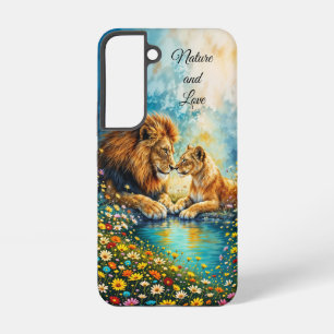 Coque Samsung Galaxy Faune Lion Lioness imaginaire art romantique