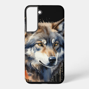 Coque Samsung Galaxy Faune Loups  Tête de Loup Animal Art 