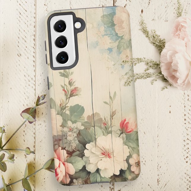 Coque Samsung Galaxy Ferme Cottage Rustique Floral sur le côté de la gr (Créateur téléchargé)