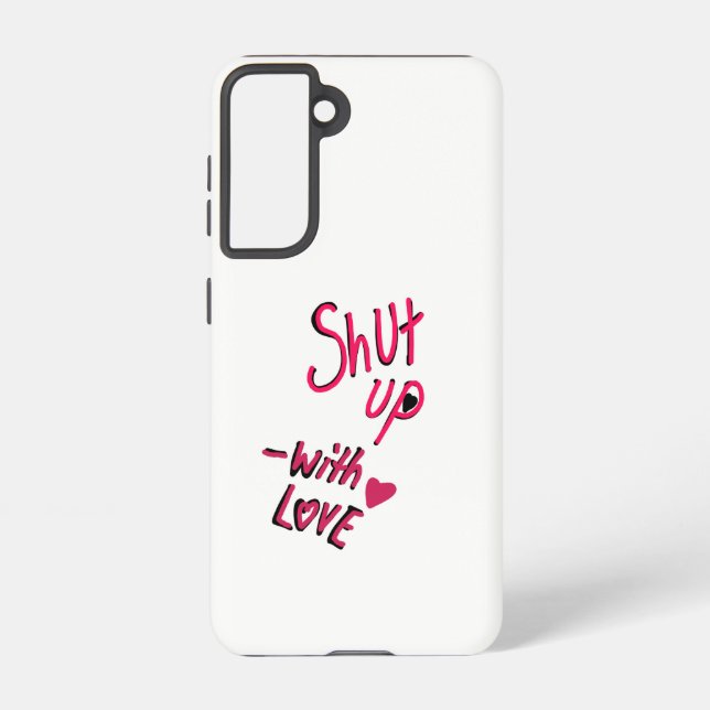 Coque Samsung Galaxy Fermer avec Love Galaxy S21 Coque dur (Verso)
