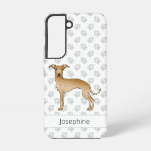 Coque Samsung Galaxy Feu Italien Greyhound Cute Dessin Chien Avec Le No