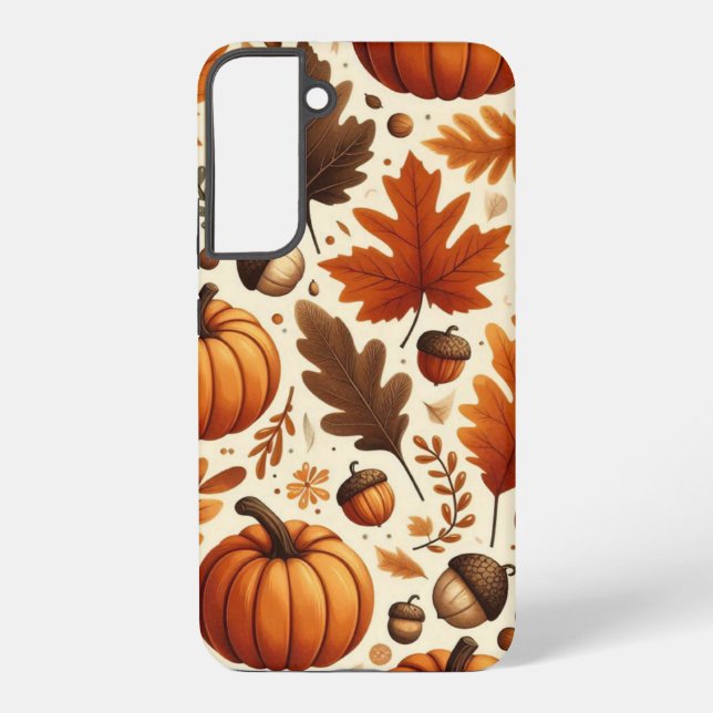 Coque Samsung Galaxy feuille/citrouille/cavernes Automne (Verso)