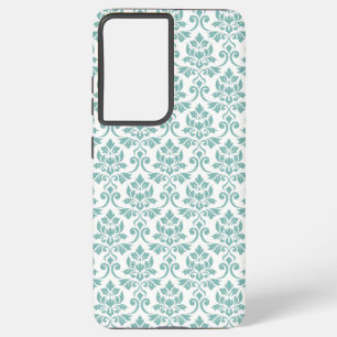 Coque Samsung Galaxy Feuille Damask Motif Turquoise