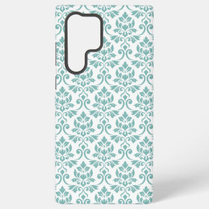 Coque Samsung Galaxy Feuille Damask Motif Turquoise