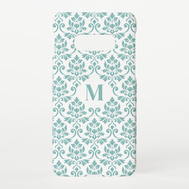Coque Samsung Galaxy Feuille Damask Motif Turquoise (personnalisé) (Dos)