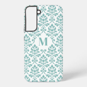 Coque Samsung Galaxy Feuille de Damas motif sarcelle (sur mesure)