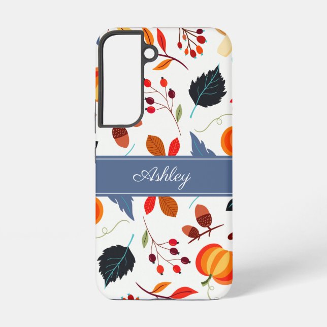 Coque Samsung Galaxy Feuilles botaniques élégantes d'automne (Verso)
