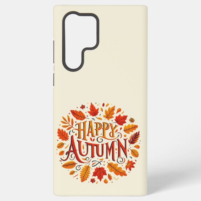 Coque Samsung Galaxy feuilles classiques & Joyeux Automne (Verso)