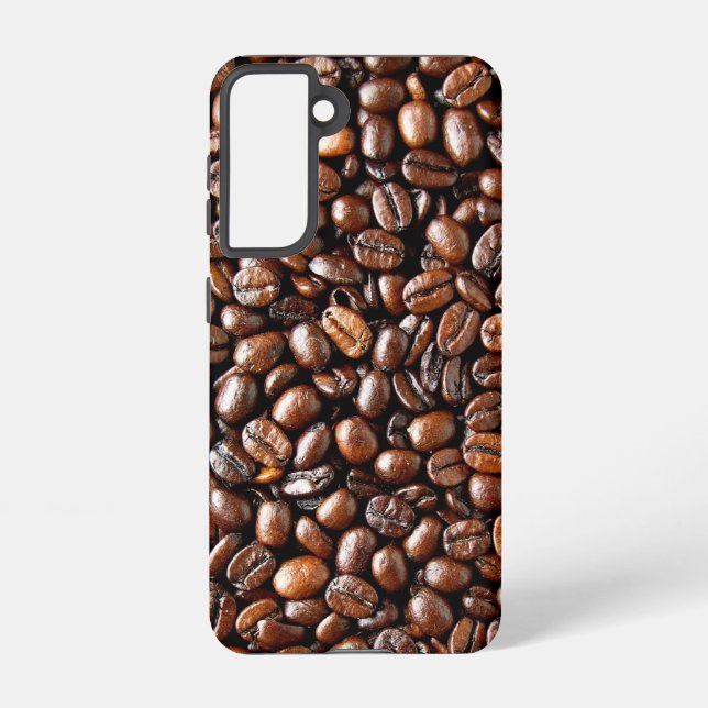Coque Samsung Galaxy Fèves de café grillées foncées (Verso)