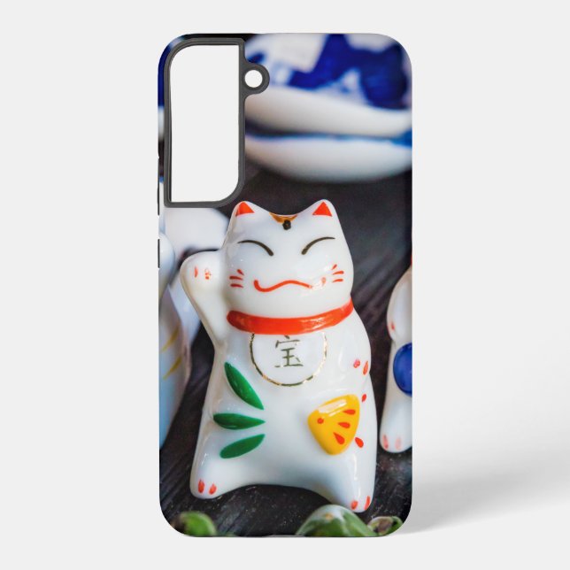Coque Samsung Galaxy figurines de chats à Beckoning (Verso)