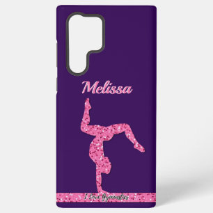 Coque Samsung Galaxy Fille de gymnastique rose éclat poutre d'équilibre