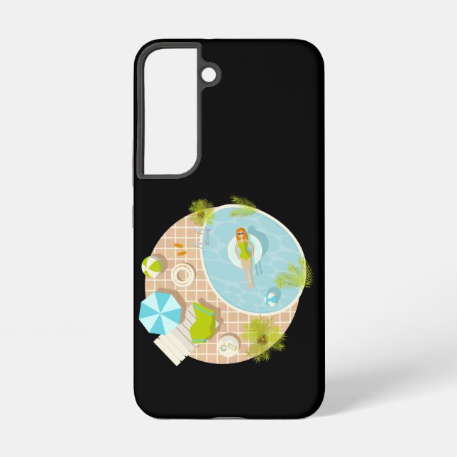 Coque Samsung Galaxy Fille de piscine en bikini plage d'été (Verso)