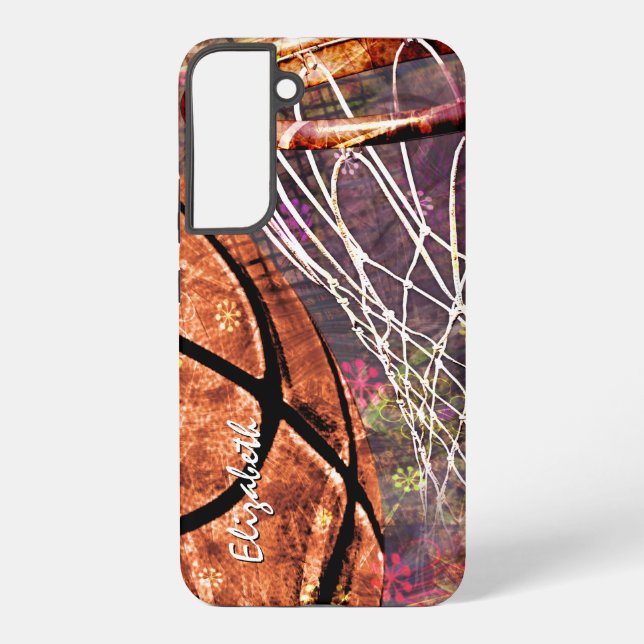 Coque Samsung Galaxy filles basket-ball cadeaux sportifs personnalisés (Verso)