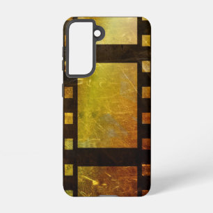 Coque Samsung Galaxy film vintage bobine film or noir