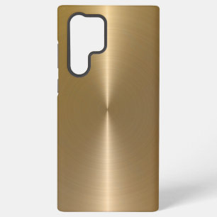 Coque Samsung Galaxy Finition métallisée or faux brillant en acier inox