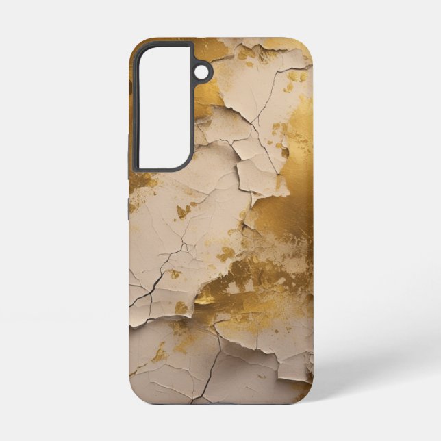 Coque Samsung Galaxy Fissuré Doré (Verso)